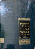 Business Policy And Planning Text And Cases
